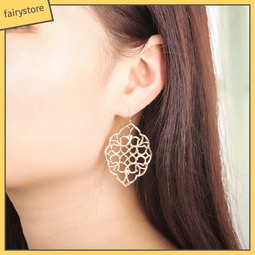 Bông Tai Hình Tròn Rỗng Thời Trang Dành Cho Nữ