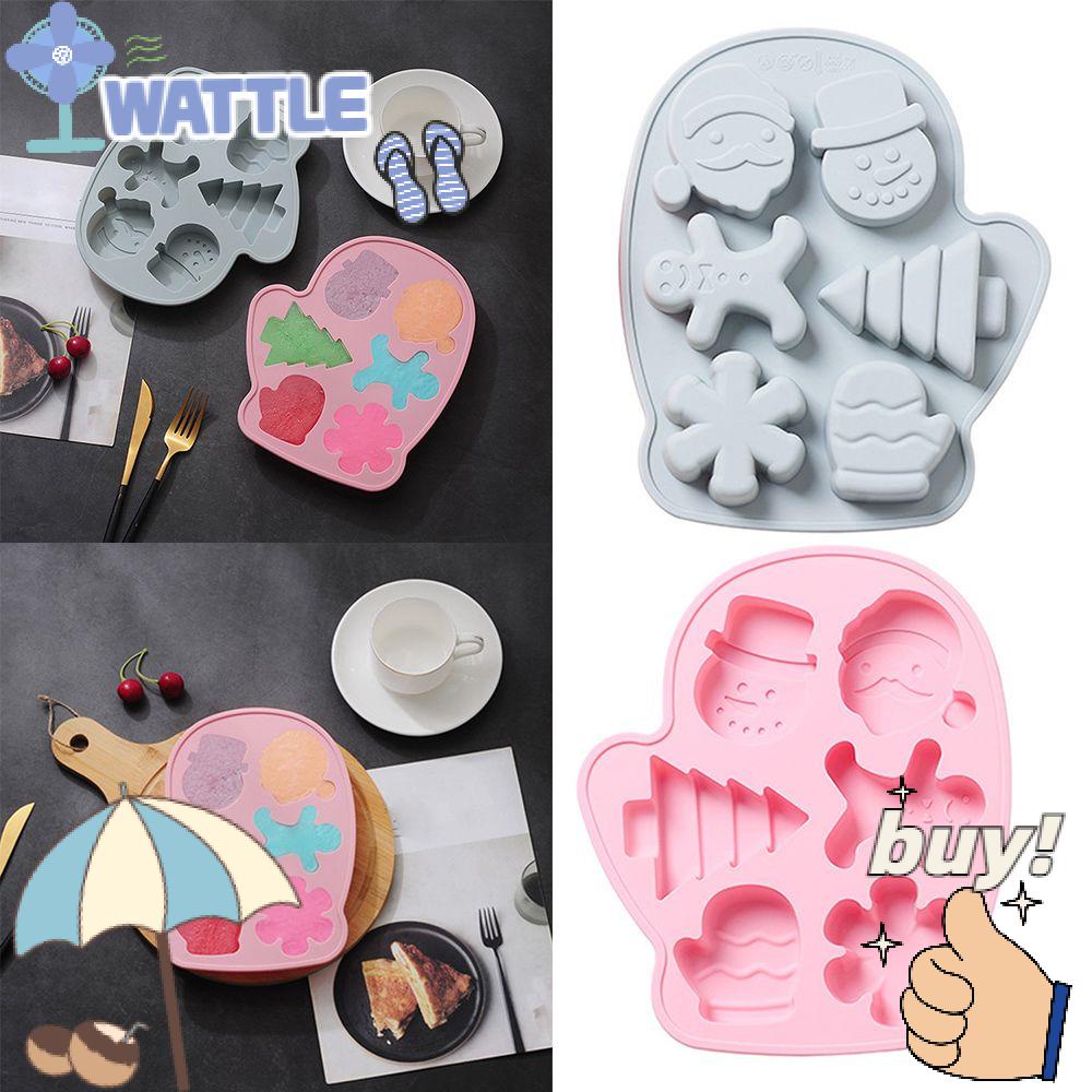 Khuôn Silicone Làm Bánh Xà Phòng 6 Ô Chủ Đề Giáng Sinh