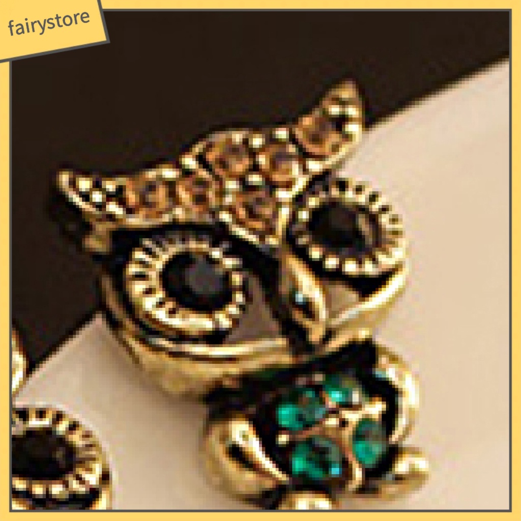 1 Đôi Bông Tai Hình Chim Cú Bằng Hợp Kim Dễ Thương Phong Cách Vintage Dành Cho Nữ