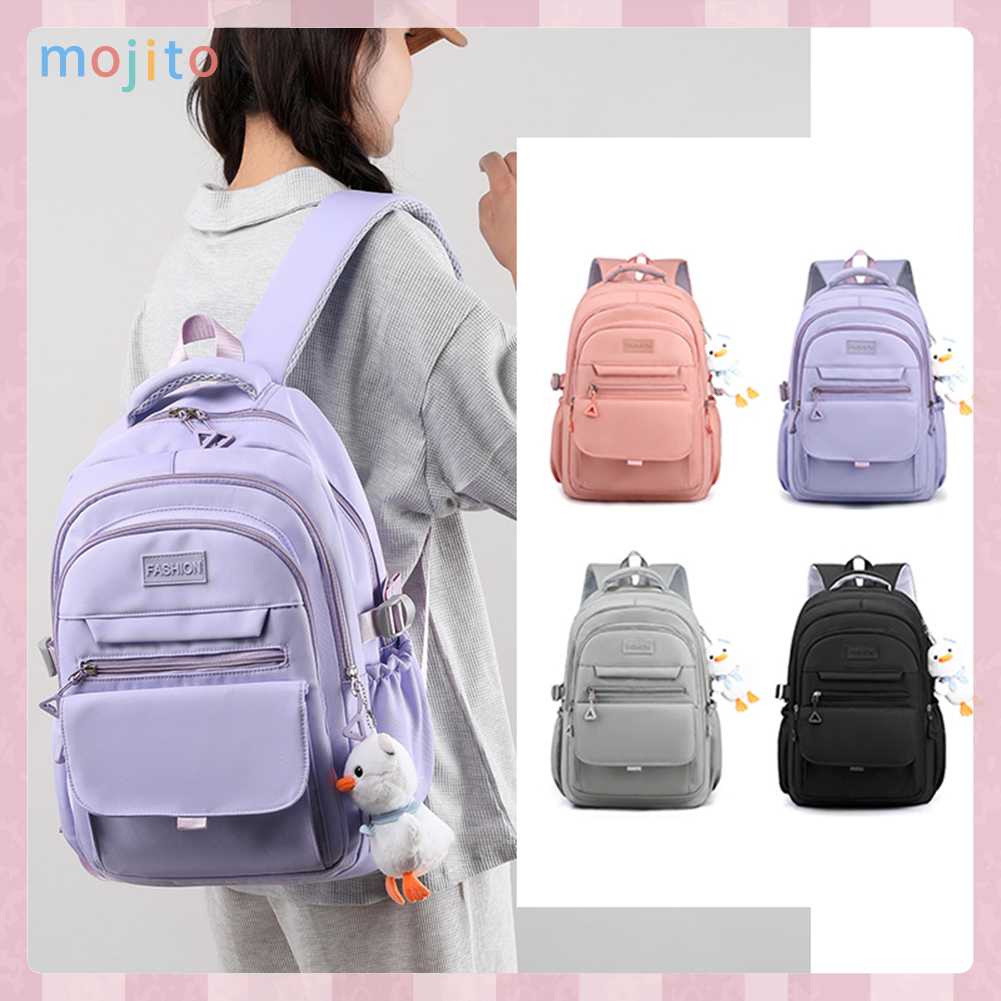 Balo Thời Trang Chống Nước Kèm Móc Khóa Dành Cho Tuổi Teen