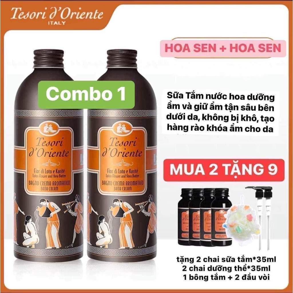 Combo 2 chai sữa tắm nước hoa Tesori D'oriente