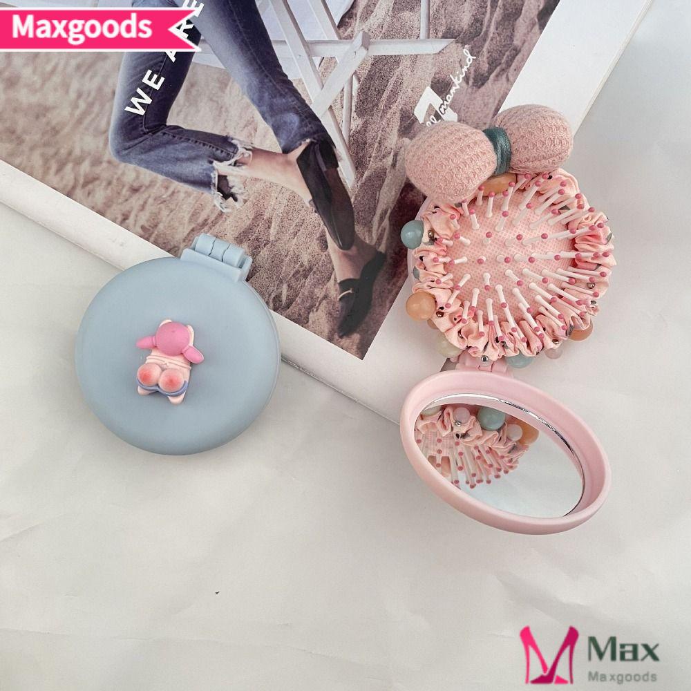 Lược Gấp Tích Hợp Gương Massage Tạo Kiểu Tóc Cho Nữ