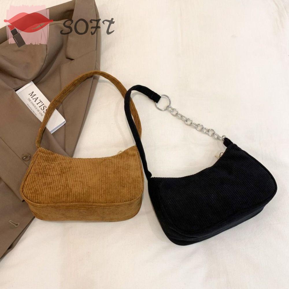 Túi Xách Nhung Kẻ Phong Cách Retro Dành Cho Nữ