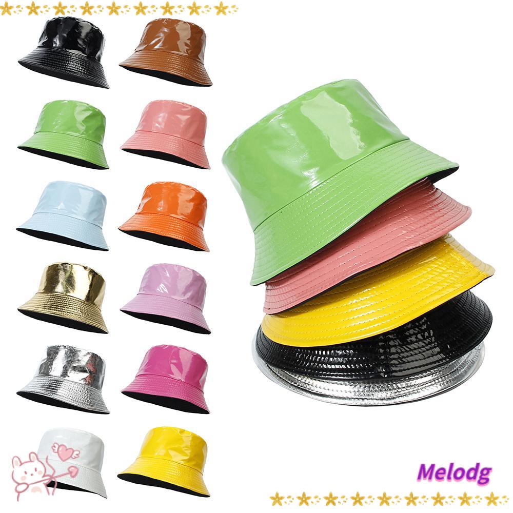 Mũ Bucket Chất Liệu Da PU Cotton Chống Nắng Thời Trang Du Lịch