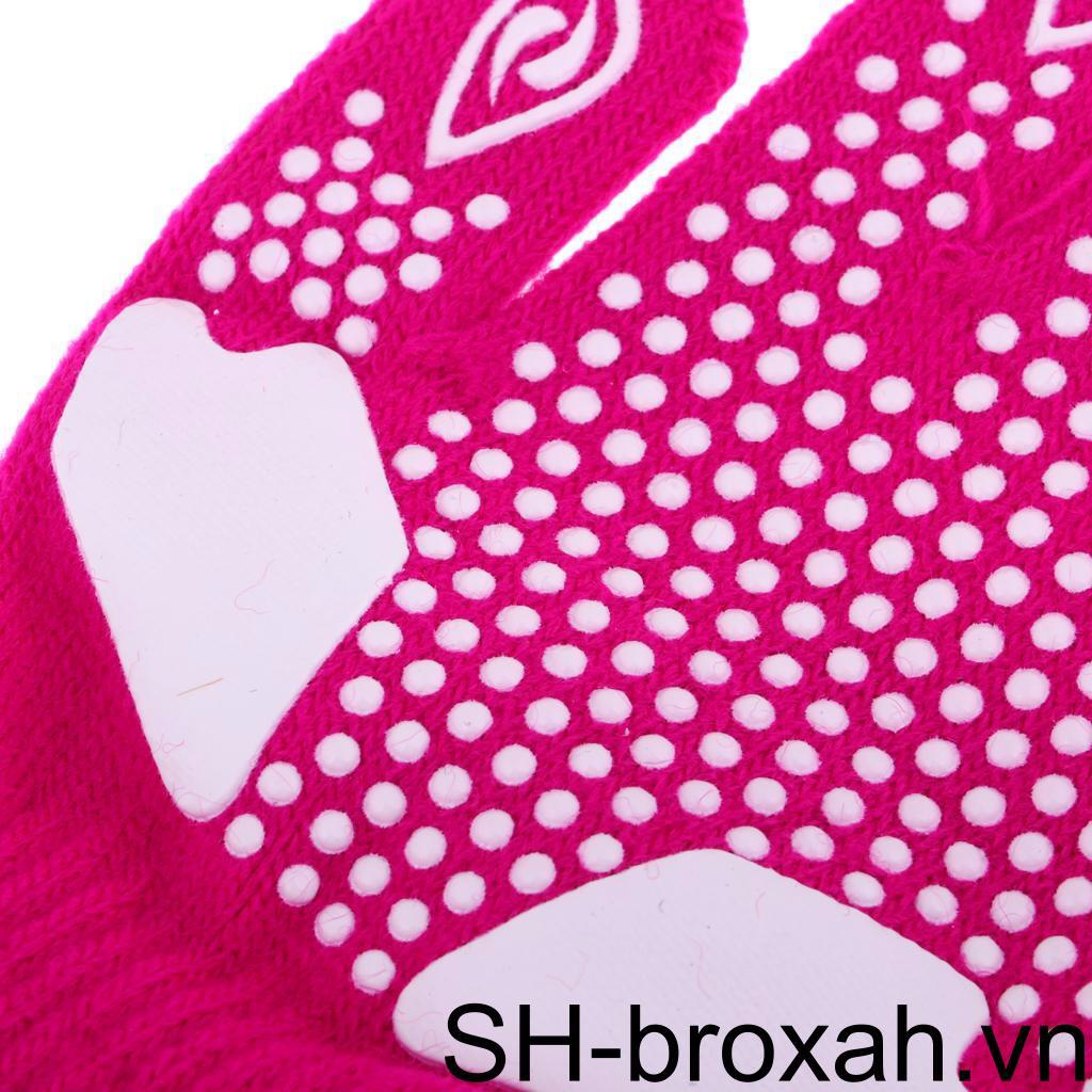 Găng Tay Trượt Tuyết Co Giãn Màu Xanh Lá Cho Nữ Và Trẻ Em