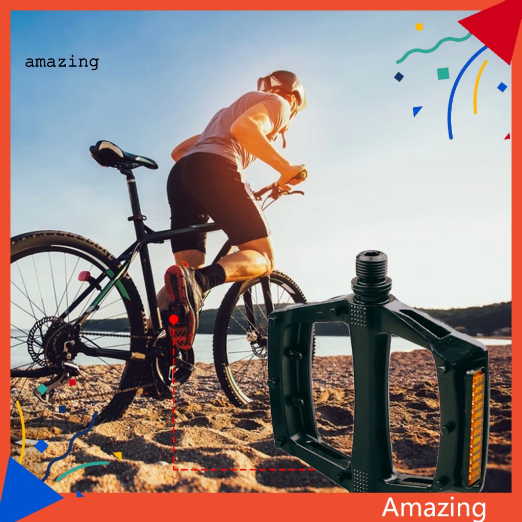 Bộ 2 Bàn Đạp Xe Đạp Hình Tam Giác Bằng Hợp Kim Nhôm Có Phản Quang