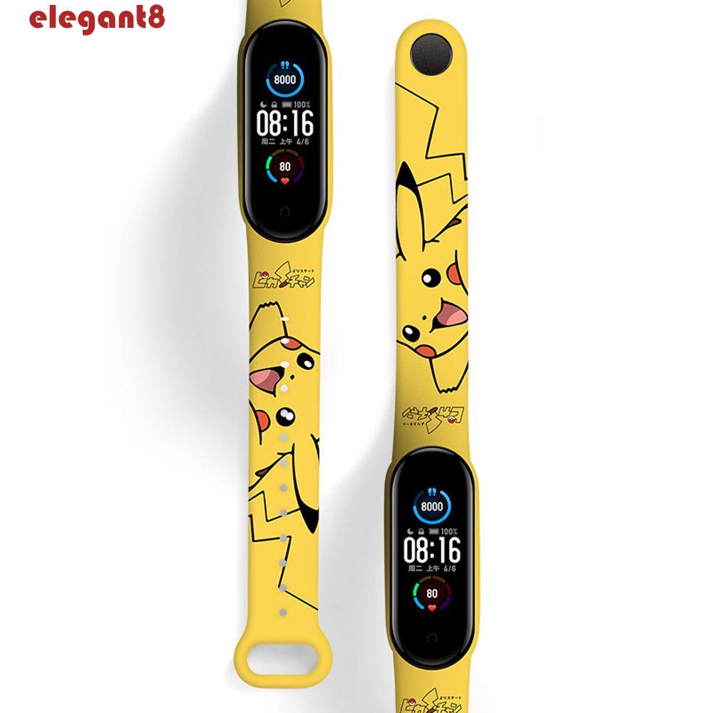 Đồng Hồ Đeo Tay Dây Silicon Mềm Họa Tiết Hoạt Hình Pokemon Thanh Lịch Có Thể Điều Chỉnh Cho Nữ