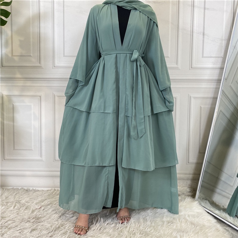 Đầm Abaya 3 Lớp Thời Trang Cho Phụ Nữ Hồi Giáo