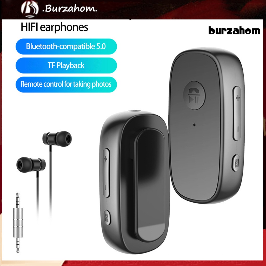 Thiết Bị Nhận Tín Hiệu Bluetooth 5.0 Có Kẹp Cổng AUX 3.5mm Hỗ Trợ Thẻ TF