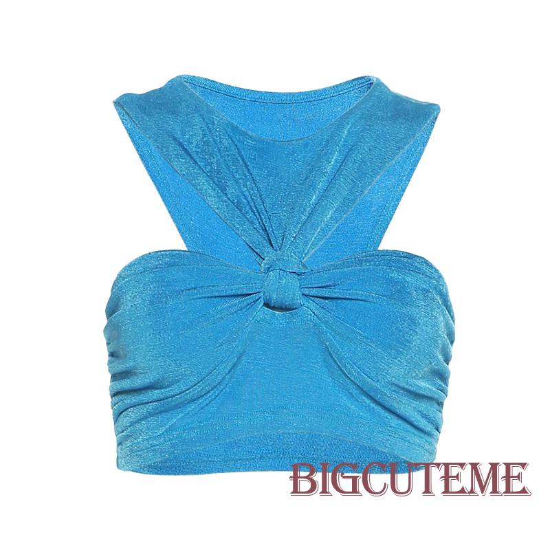 Áo Croptop Sát Nách Màu Sắc Thời Trang Mùa Hè Quyến Rũ Cho Nữ