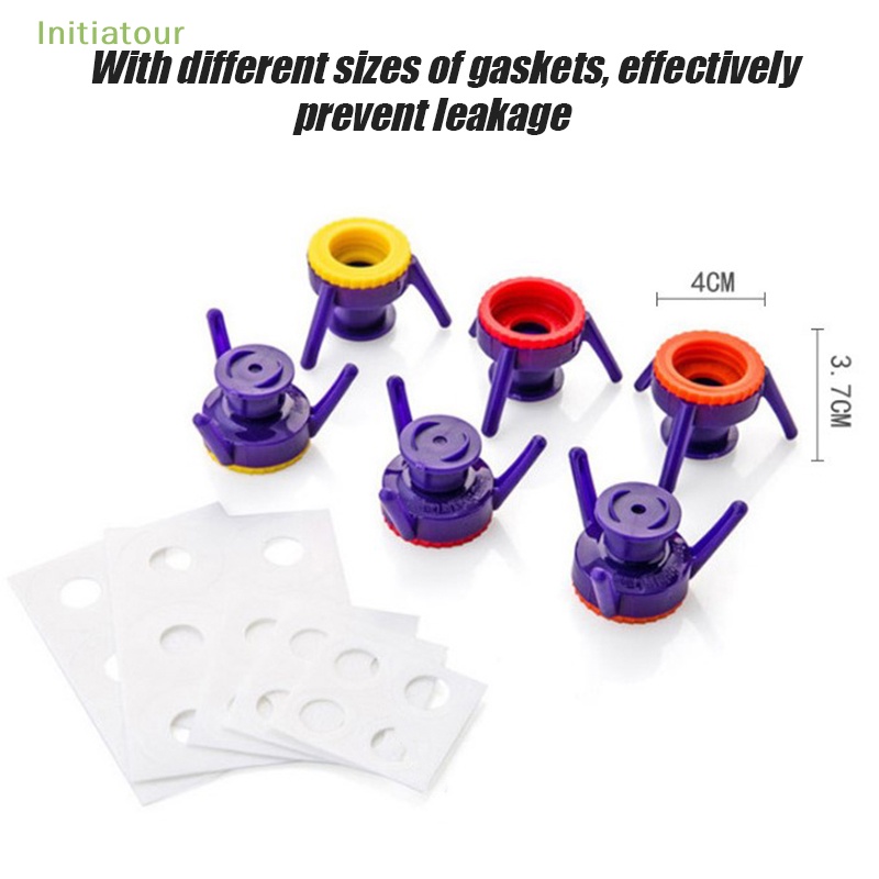 Bộ 3 Giá Đỡ Nắp Chai Lọ Bằng Nhựa Chống Rò Rỉ Tiện Dụng