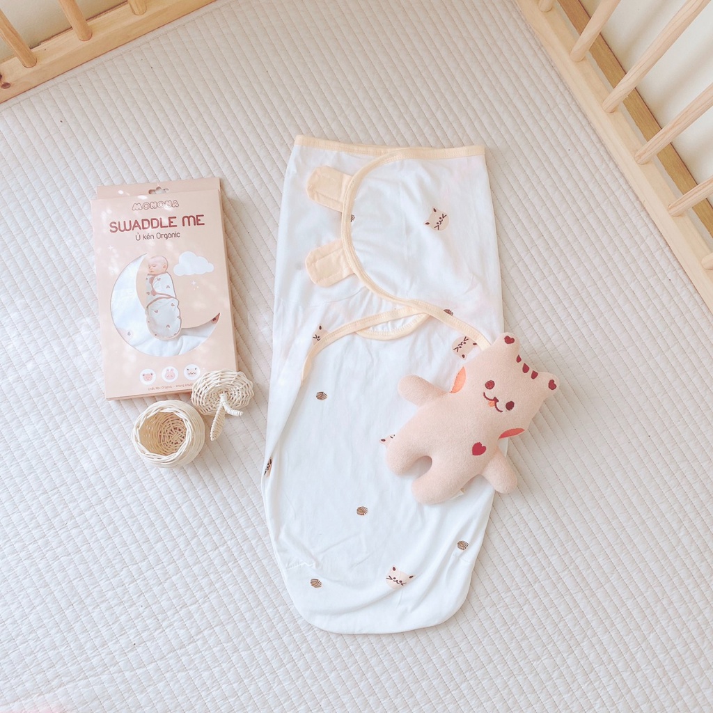 Nhộng Chũn Cho Bé Monona Tai Gấu Organic Siêu Mềm Mịn Và Thoàng Mát An Toàn Với Hệ Hô Hấp Của Bé