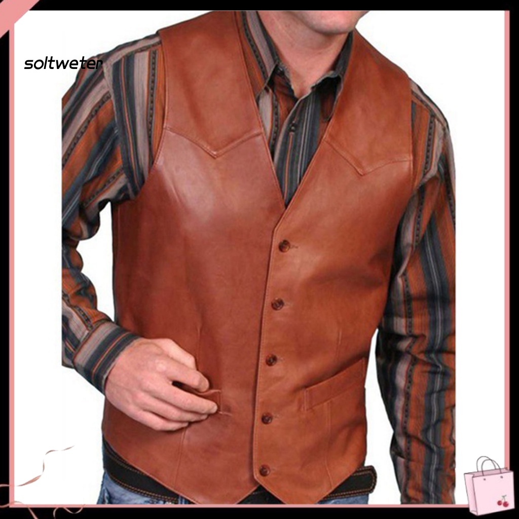 Áo Ghi Lê Cổ Chữ V Phong Cách Phương Tây Cho Nam