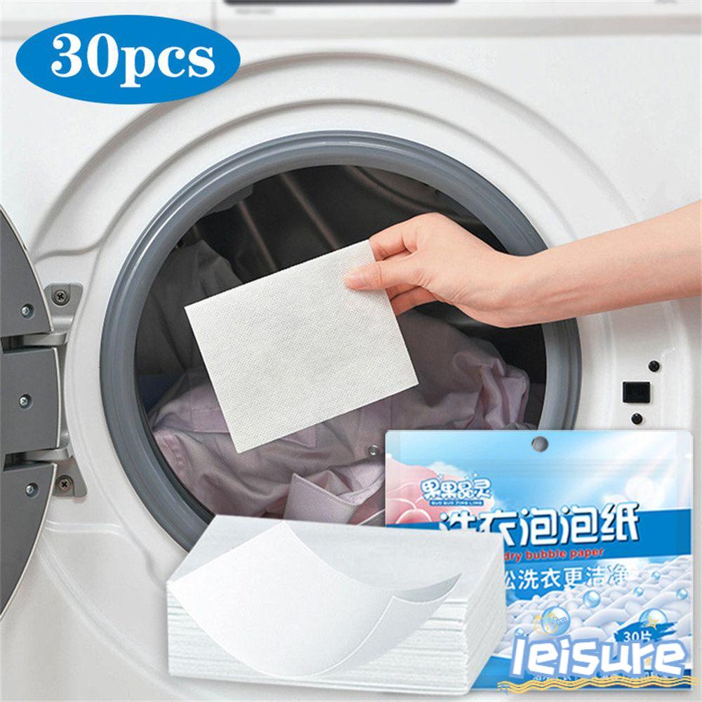 Bộ 30 Giấy Bong Bóng Giặt Đồ Tiện Dụng|Xà Phòng Giặt Đồ Đậm Đặc Chất Lượng Cao