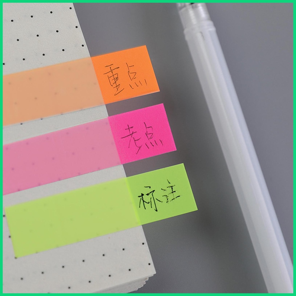 Set 200 Miếng Dán Ghi Chú Nhiều Màu Sắc Dạ Quang