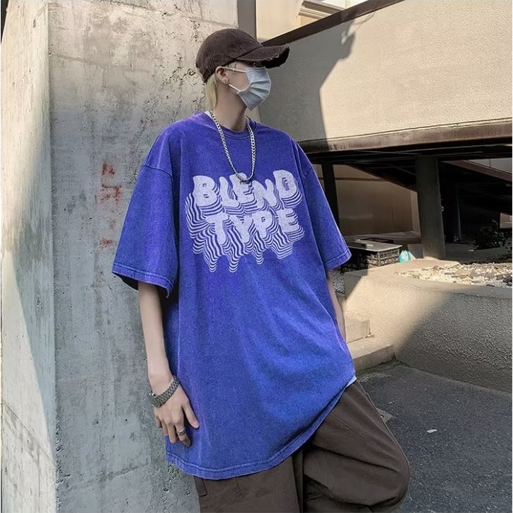 Áo Thun Nam Tay Ngắn Có In Hình Phong Cách Đường Phố Mỹ Cá Tính