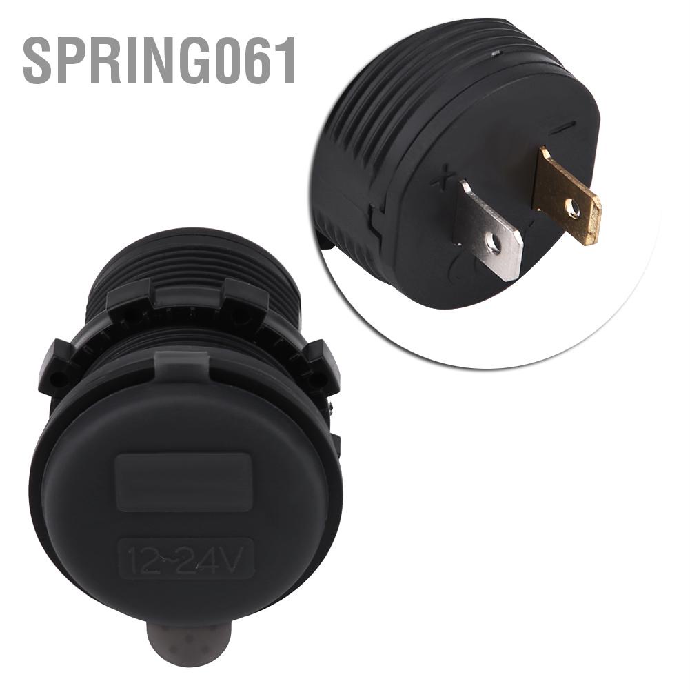 Spring061 Bộ chuyển đổi sạc USB trên ô tô 12/24V 2.1A Ổ cắm điện Vôn kế cho Thuyền mô RV