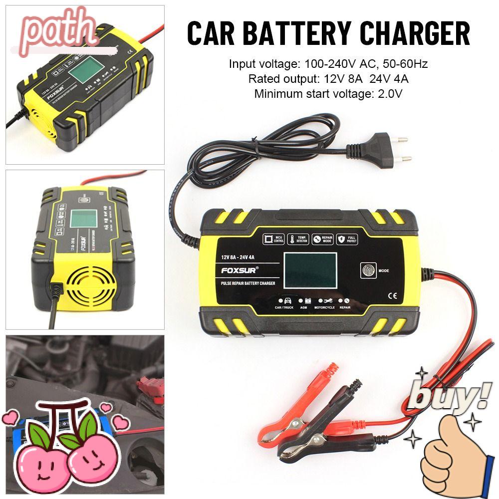 Thiết Bị Sạc Pin Thông Minh Cho Xe Hơi AGM / GEL Màn Hình LCD Kỹ Thuật Số