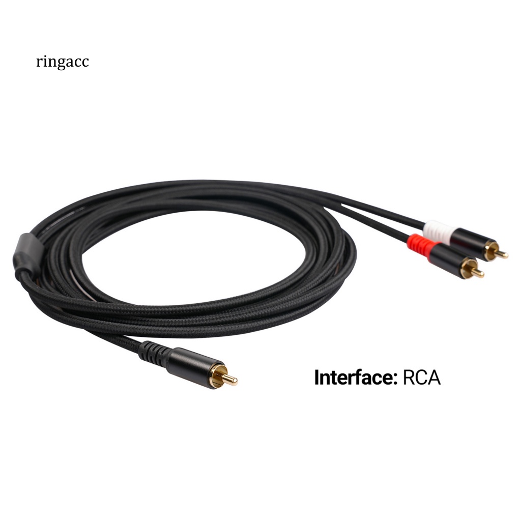 Dây Cáp Âm Thanh RGA Hai Lớp Mạ Vàng Chuyển Đổi RCA Male Sang 2 RCA Male