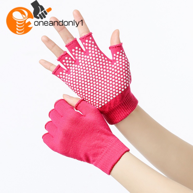 1 Đôi Găng Tay Thể Thao Nửa Ngón Chống Trượt Giữ Ấm Cho Nữ