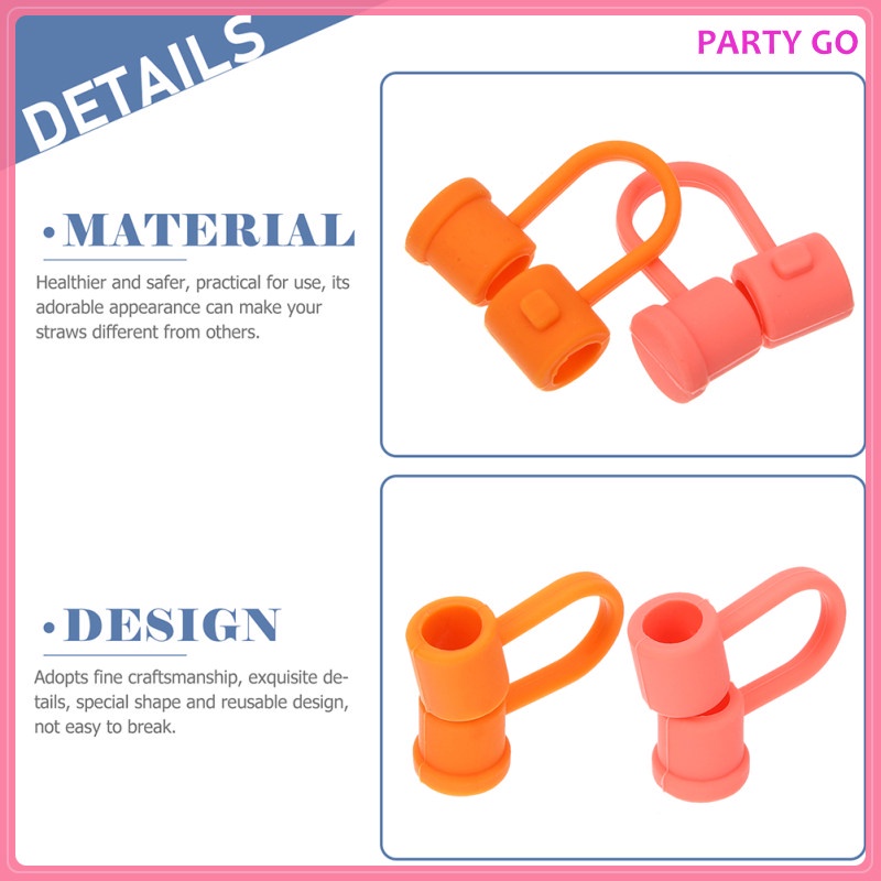 Set 30 Nắp Đậy Ống Hút Bằng Silicone Tiện Dụng