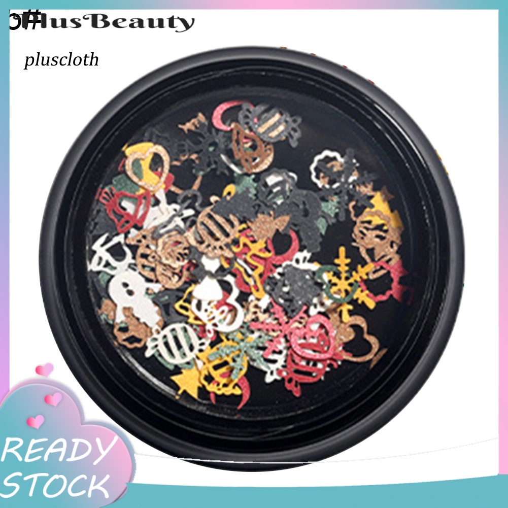 Hộp 100 Hạt Kim Sa Siêu Mỏng Hình Bông Tuyết Trang Trí Móng Tay