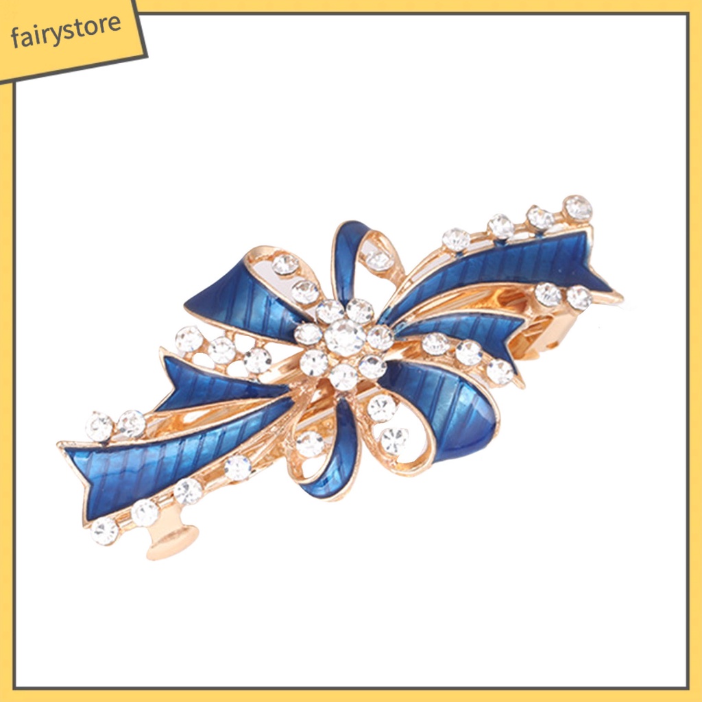 Kẹp Tóc Hình Hoa Đính Đá Lấp Lánh Ngọt Ngào Chống Trượt