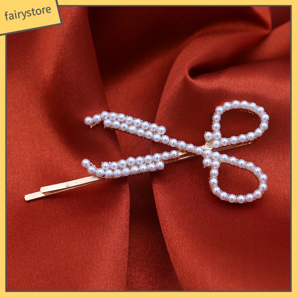 Set 2 Kẹp Tóc Hình Cây Kéo Đính Đá Thời Trang Cho Nữ