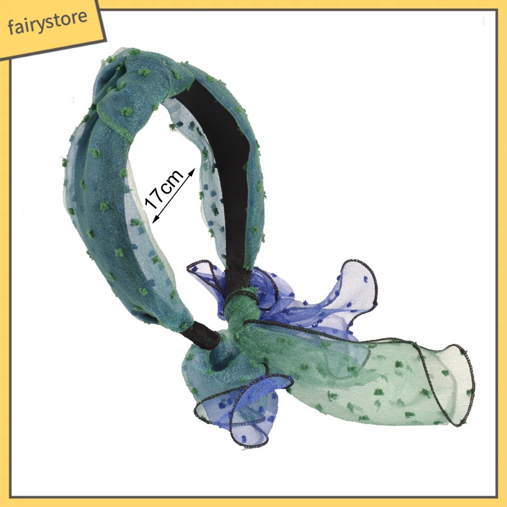 Cài Tóc Vải Mềm Bản Rộng Chống Trượt Màu Tương Phản Phong Cách Cổ Điển Cho Nữ