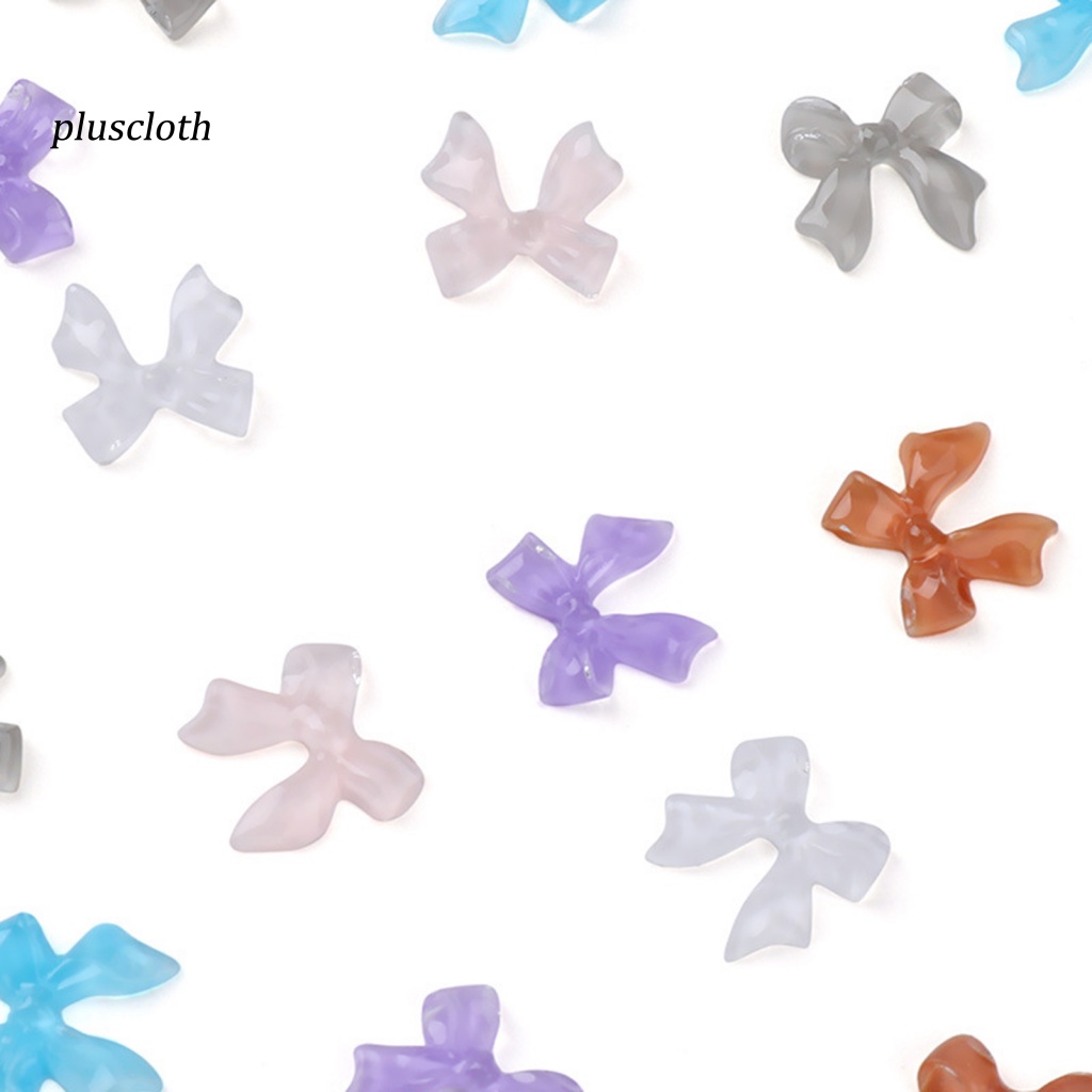 Bộ 50 Phụ Kiện Trang Trí Móng Tay Hình Nơ 3D Lấp Lánh DIY