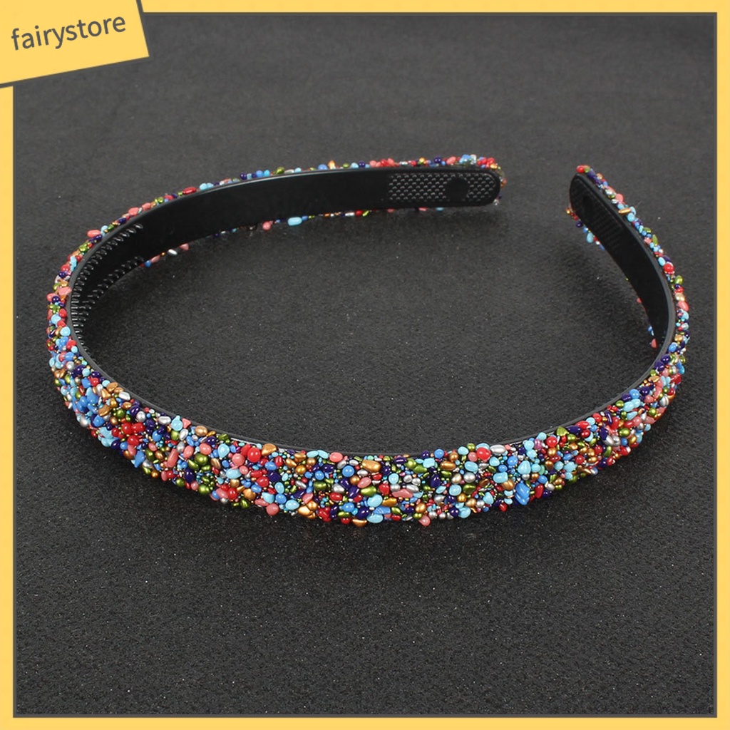 Băng Đô Cài Tóc Đính Đá Lấp Lánh Phong Cách Vintage