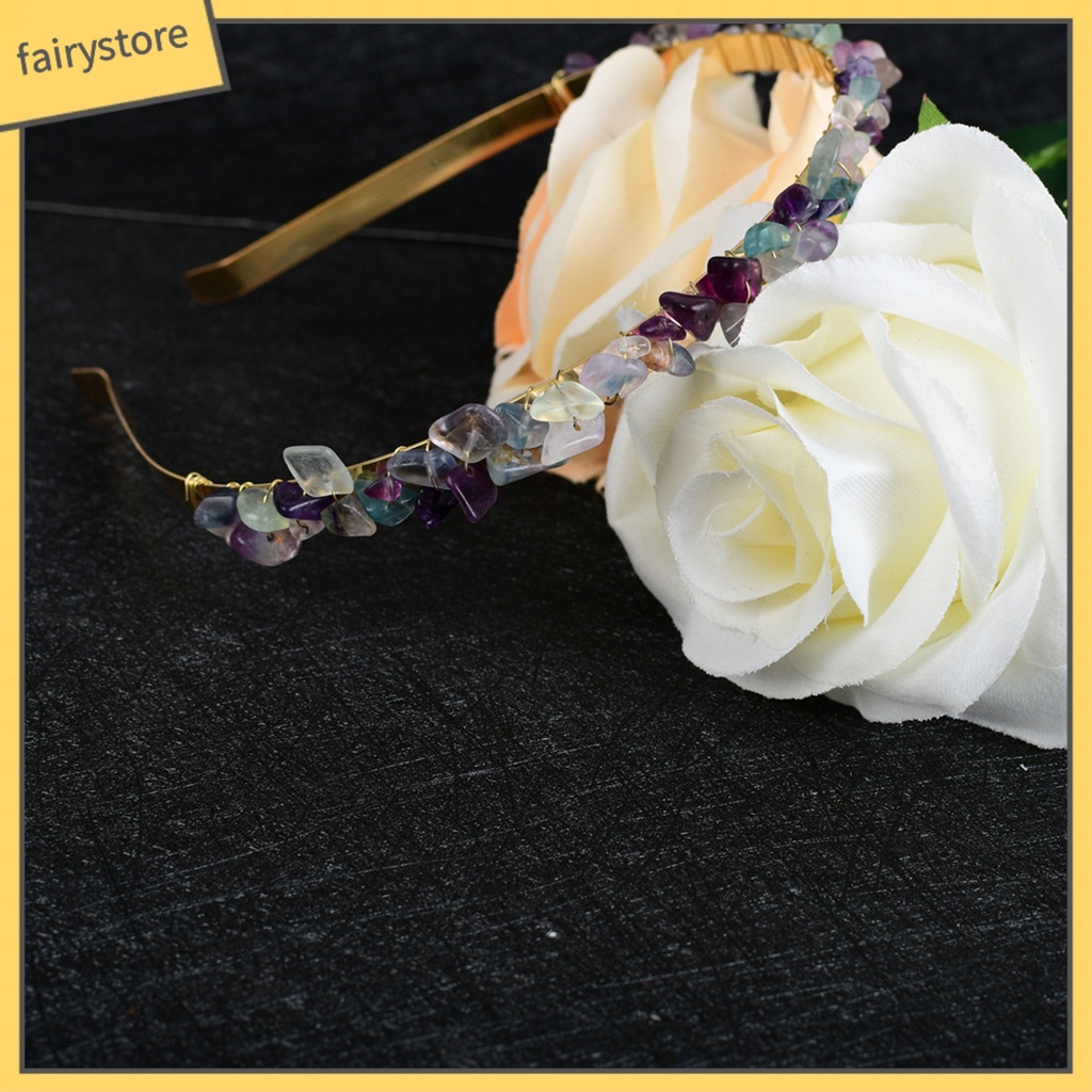 Băng Đô Cài Tóc Đính Pha Lê Giả Hai Hàng Nút Bằng Hợp Kim Dành Cho Nữ