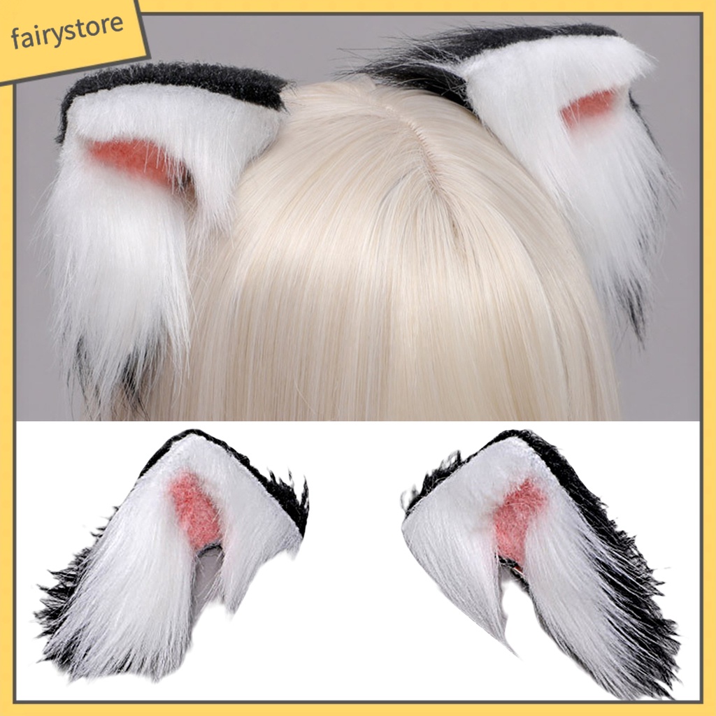 1 Cặp Kẹp Tóc Tai Mèo Bông Phong Cách Nhật Bản Dễ Thương