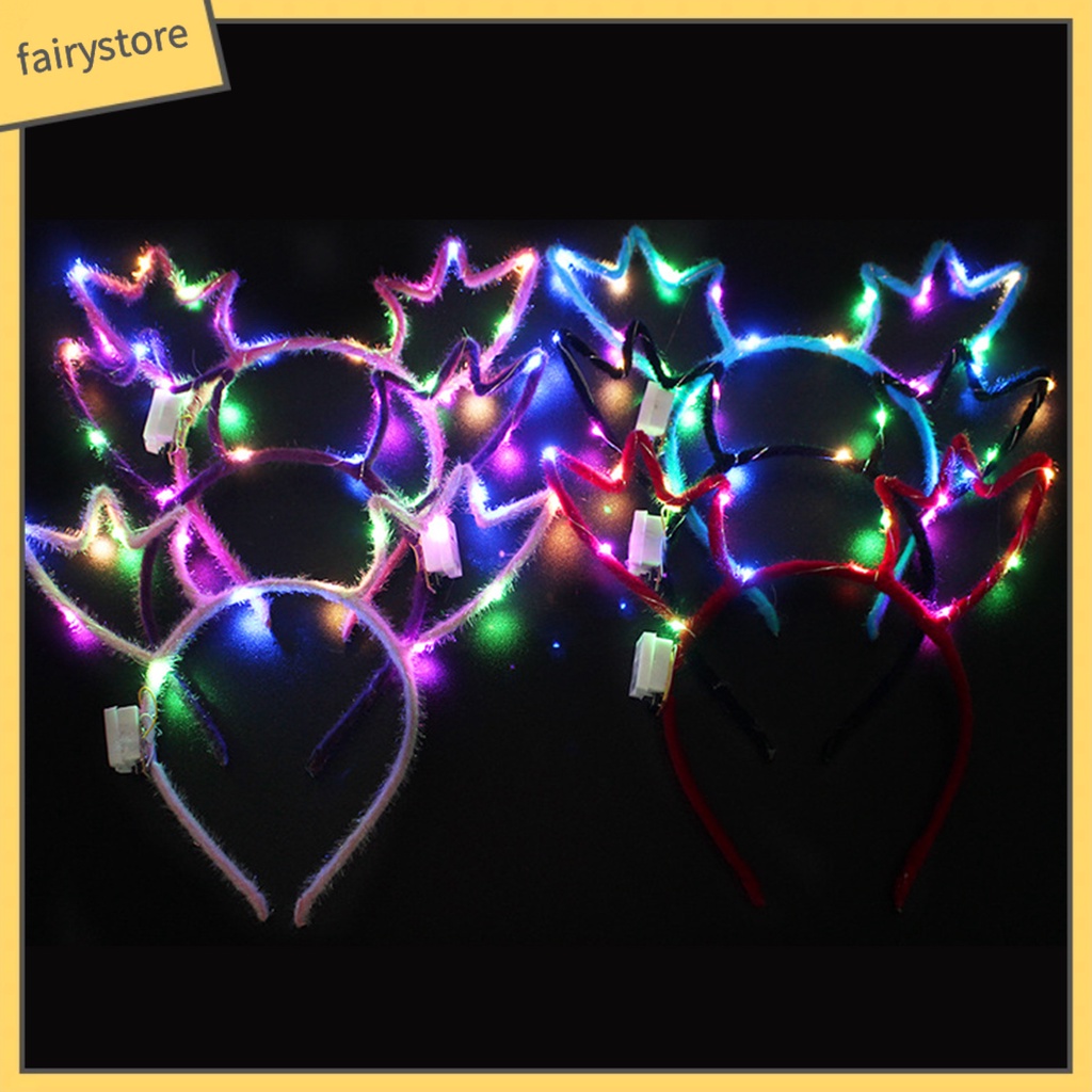 Băng Đô Cài Tóc Hình Sừng Hươu Phát Sáng Độc Đáo