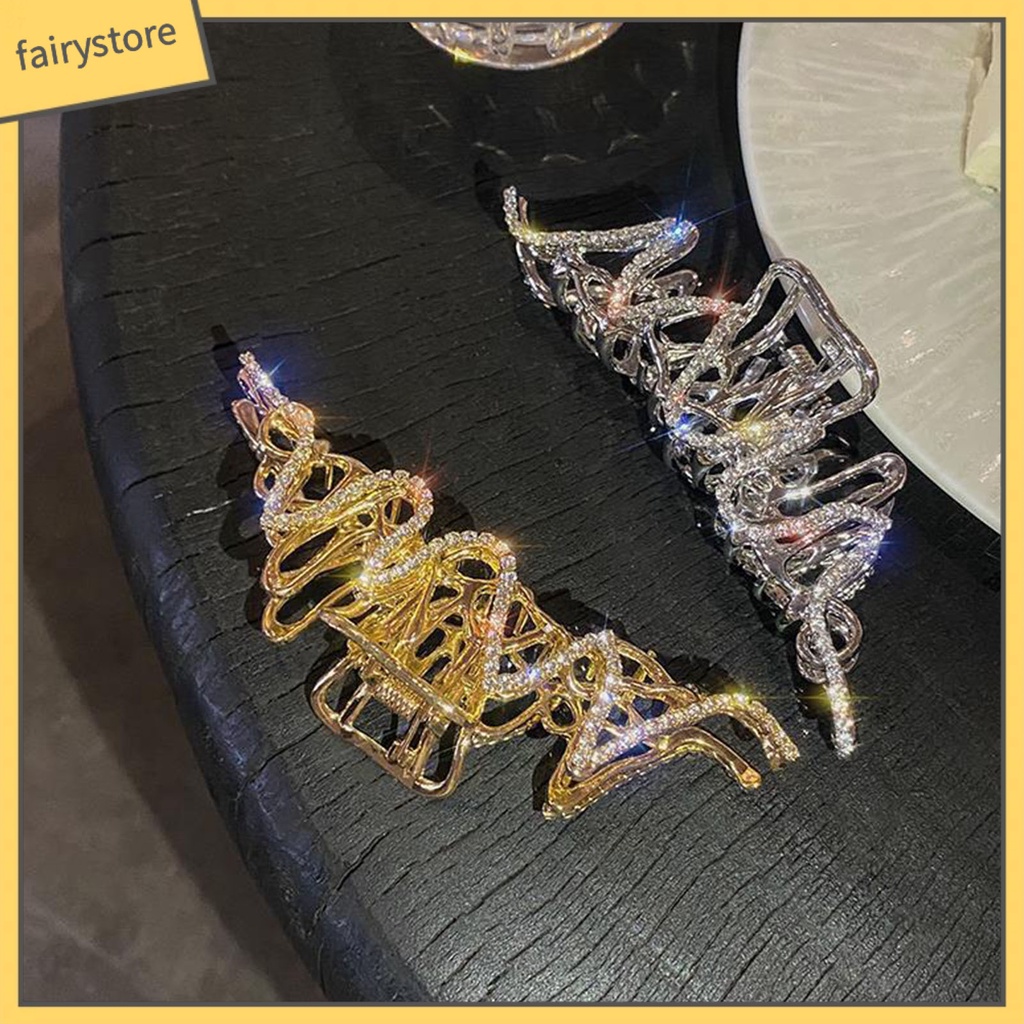 Kẹp Tóc Càng Cua Lớn Hình Hoa Đính Đá Màu Sắc Tươi Sáng Thanh Lịch