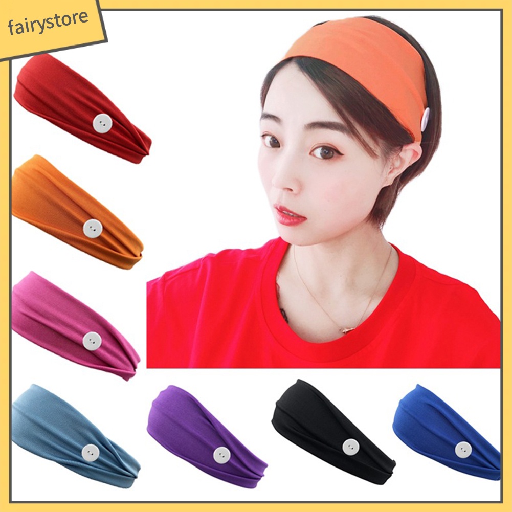 Băng Đô Cài Tóc Co Giãn Thấm Hút Mồ Hôi Bảo Vệ Tai Cho Nữ