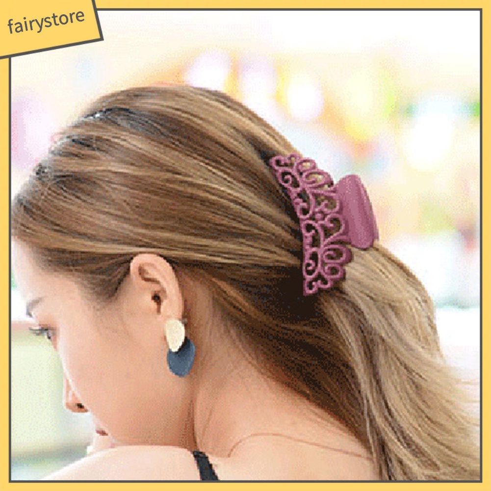 Kẹp Tóc Càng Cua Rỗng Bằng Nhựa Resin Màu Sắc Ngọt Ngào Cho Nữ