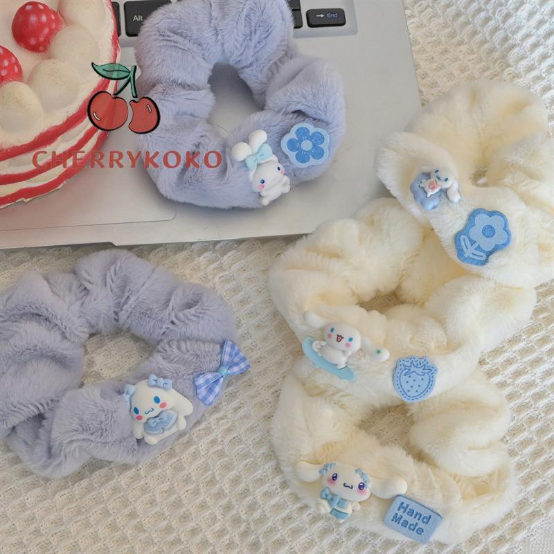 🍒🍒CHERRYKOKO Dây Buộc Tóc Acrylic Hình Chú Chó Dễ Thương Cho Nữ