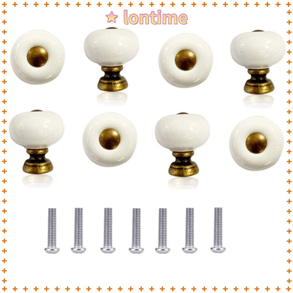 Tay Nắm Cửa Tủ Hình Tròn Bằng Gốm Phong Cách Retro