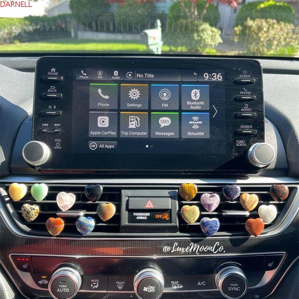 Kẹp Trang Trí Lỗ Thông Gió Xe Hơi Hình Trái Tim Nhiều Màu Sắc|Tự Nhiên|Miếng Dán Chạm Khắc Tinh Xảo Đẹp Mắt|Phụ Kiện Chuyên Dụng Dành Cho Xe Hơi