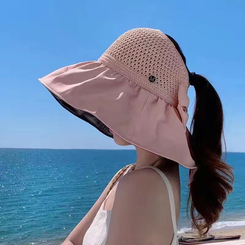 Nón Tai Bèo Rộng Vành Chống Tia uv Thiết Kế Rỗng Thời Trang Mùa Hè Mới Cho Nữ