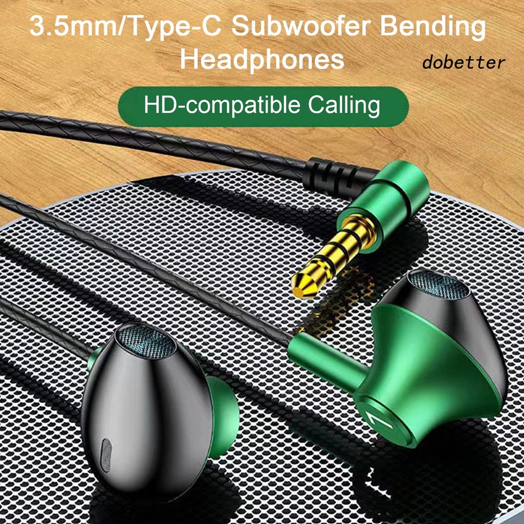 Tai Nghe Nhét Tai Đầu Cắm 3.5mm / Type-C Bằng Kim Loại Cho Điện Thoại Máy Tính