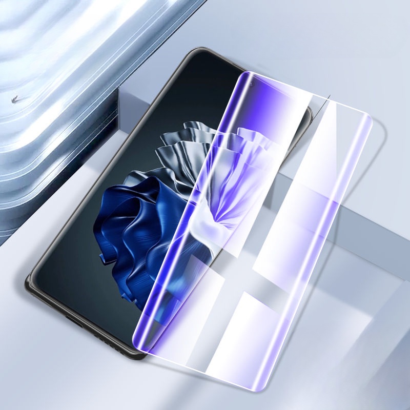 Kính Dán Cường Lực Cong 3D Chống Tia UV Màn Hình Xanh Cho Huawei P60 Pro P60Pro P60Art