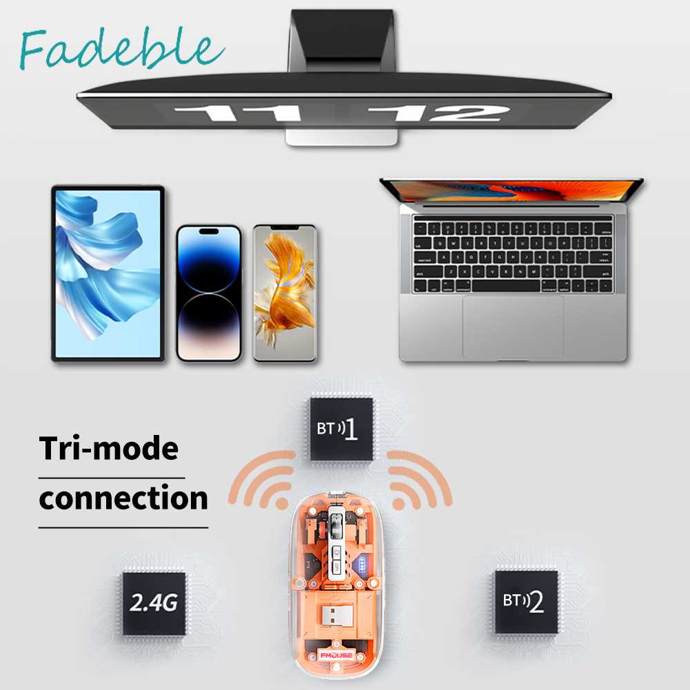 Chuột Cơ Chơi Game Type-C Trong Suốt Cho PC Laptop Notebook