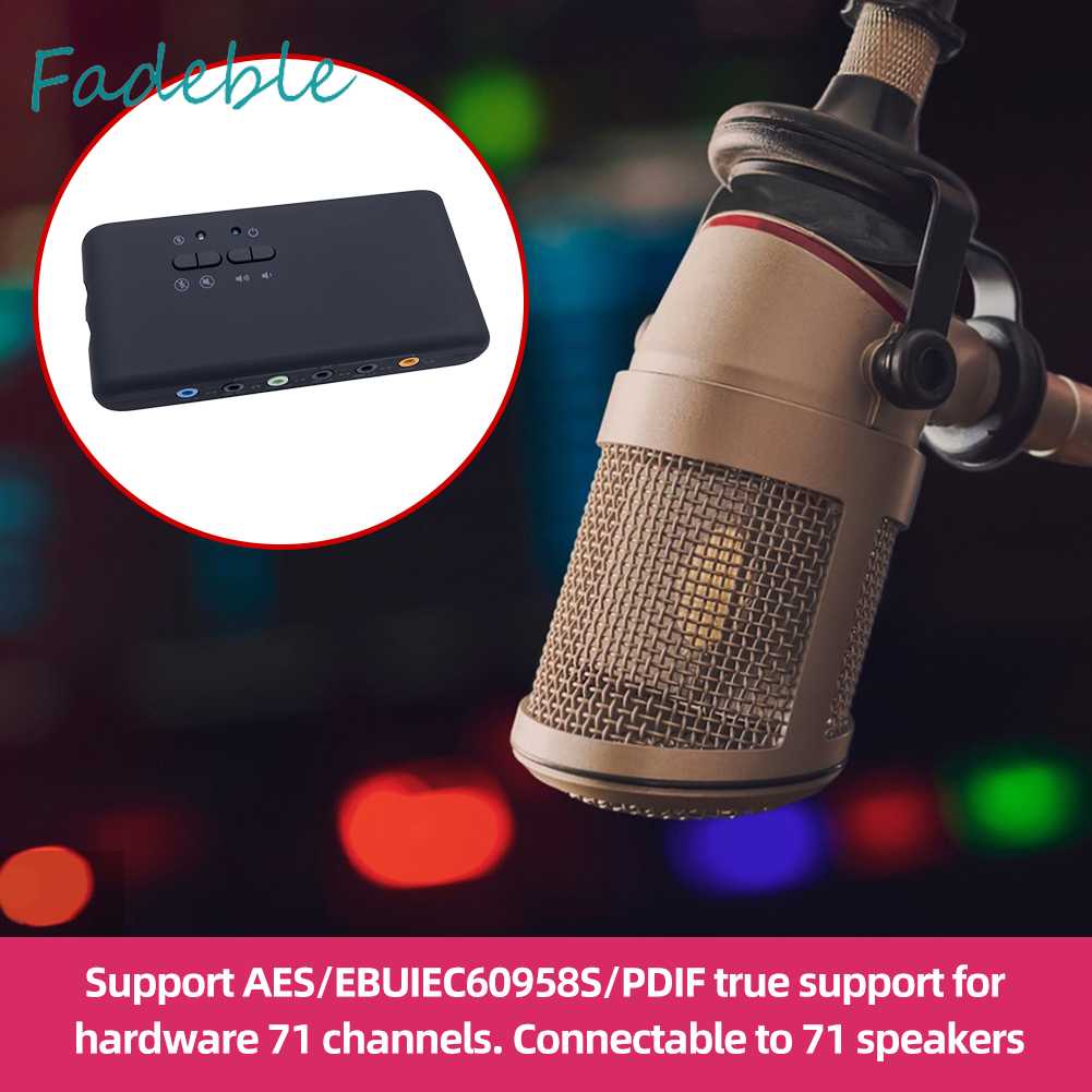 Thẻ Âm Thanh 7.1 8 Kênh DAC Usb 2.0 Chuyên Dụng Cho Loa Để Bàn