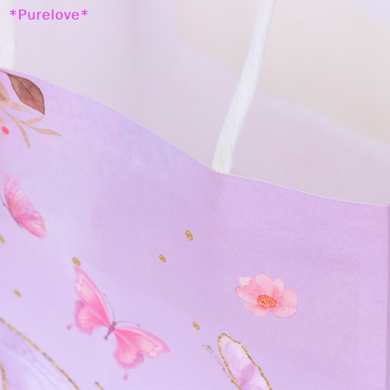 Set 5 Túi Đựng Quà Họa Tiết Bướm / Vương Miện / Hoa Tuyết Xinh Xắn Mới