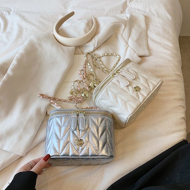 Túi Đeo Chéo Hình Vuông Cỡ Nhỏ Thêu Họa Tiết Thời Trang Cho Nữ