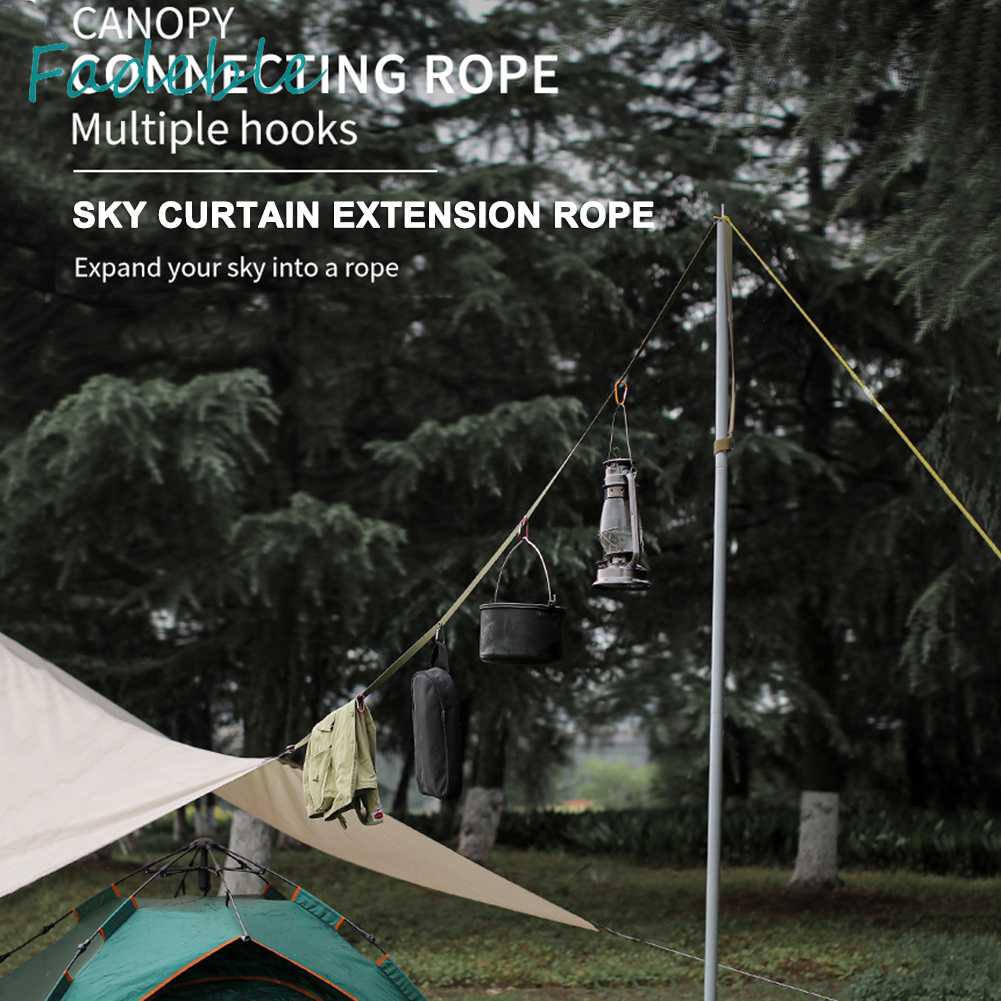 Dây Treo Lều Cắm Trại Kèm Móc Kẹp Tiện Dụng