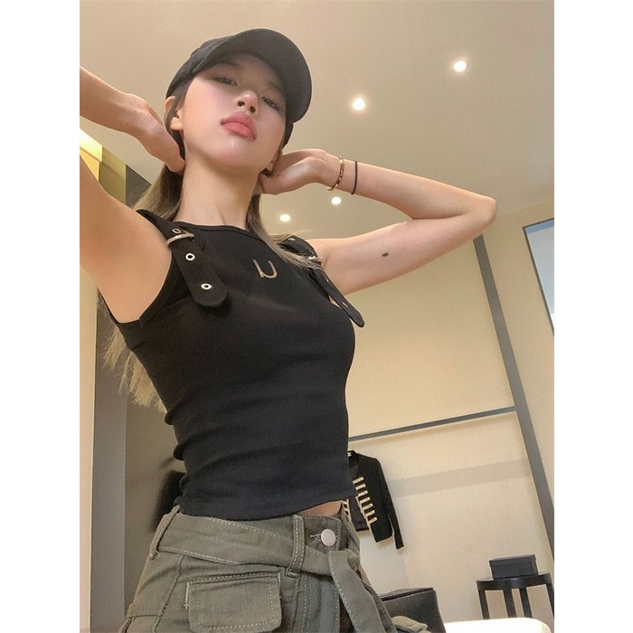 Áo Baby Tee Thun Croptop Nữ American Hot Girl Áo Hai Dây Ôm Dáng Phong Cách Desire Mới Mùa Hè Cho Nữ