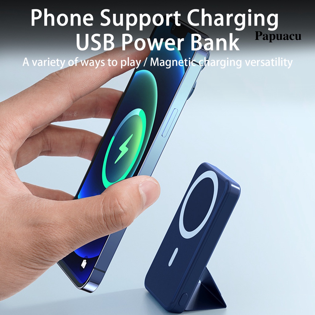 Pin Sạc Dự Phòng Không Dây USB PU 10000mAh Có Thể Gập Lại Tiện Dụng